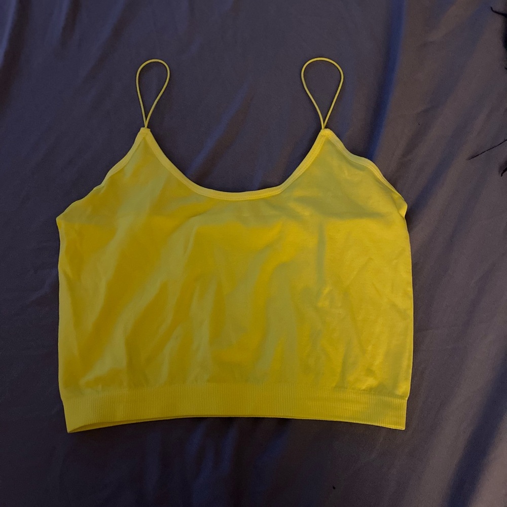 yellow cropped tank